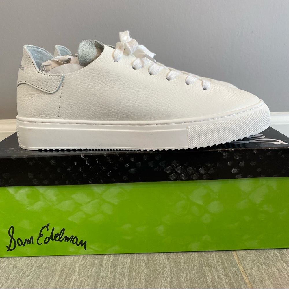 Sam Edelman Poppy Lace-up Leather Sneakers / Sz 7.5